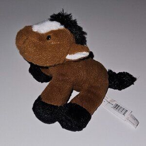 GANZ Brown Horse Plush Small 5" Soft Spots Farm Collection H13717 NO SOUND